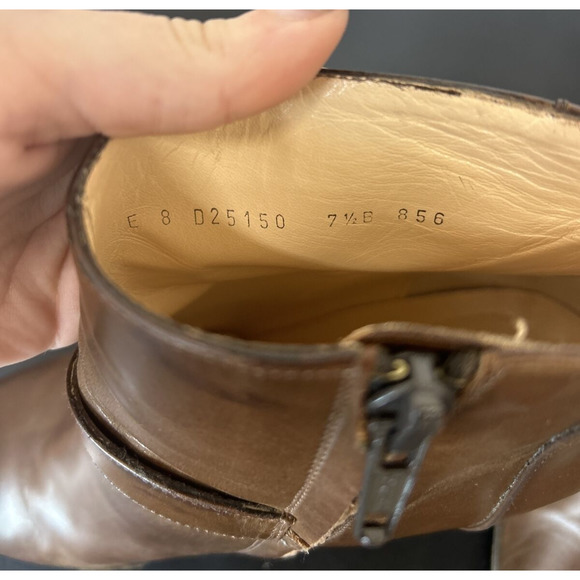 Cole Haan Boots Womens 7.5 B Milana Side Zip Ankle Bootie D25150 Brown Heels FS - Picture 9 of 15